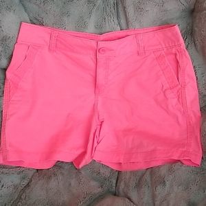 Bright coral maurices shorts